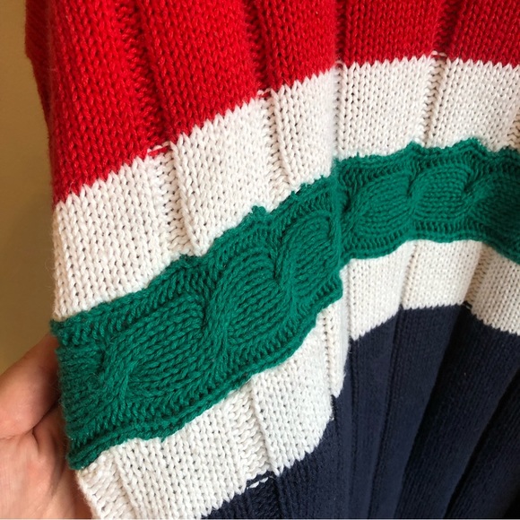 Vintage Plus Size Cotton Striped Cardigan Sweater 3X - Picture 5 of 6